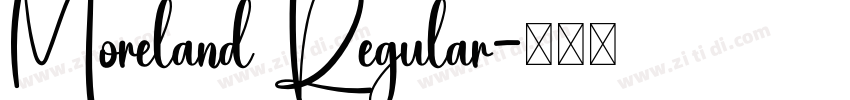 Moreland Regular字体转换